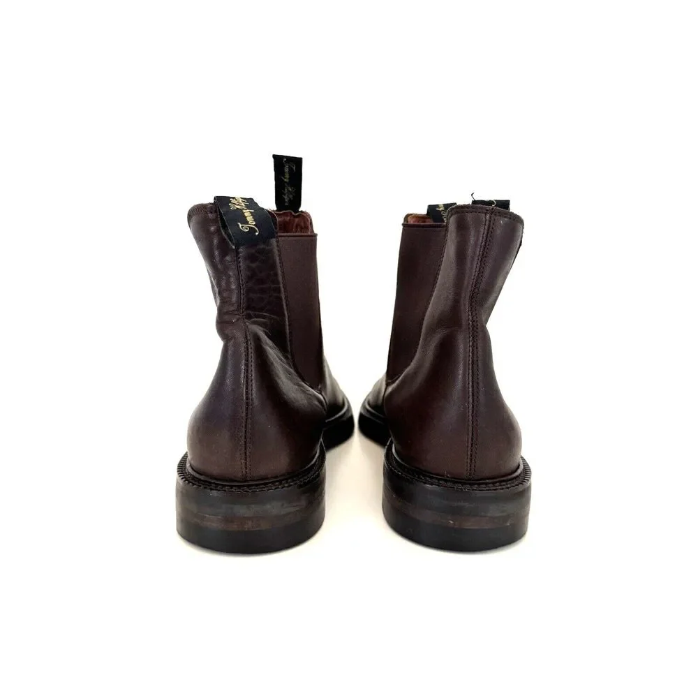 Tommy Hilfiger Golf Chelsea Boots Leather Brown Shoes Mens Size‎ 11.5 Italy